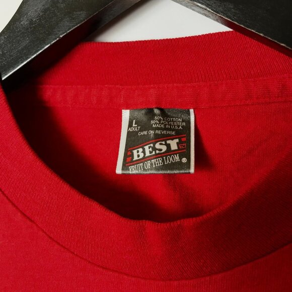 San Jacinto Monument T-Shirt Vintage 90s Red Large Texas Single Stitch USA - Picture 12 of 12